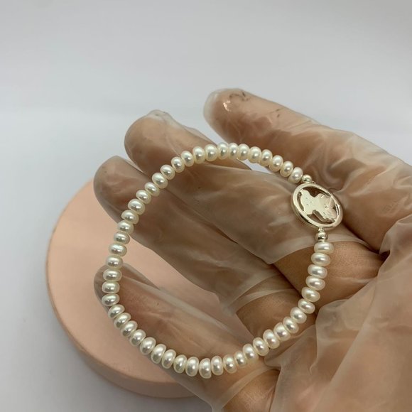TOUS Bracelet Camille Bracelet in Silver with Pearls Women Bracelet Jewelry - Picture 6 of 6